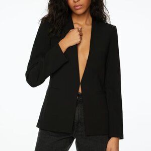 BCBG MAXAZRIA Black Tailored, Collarless Blazer - size XS